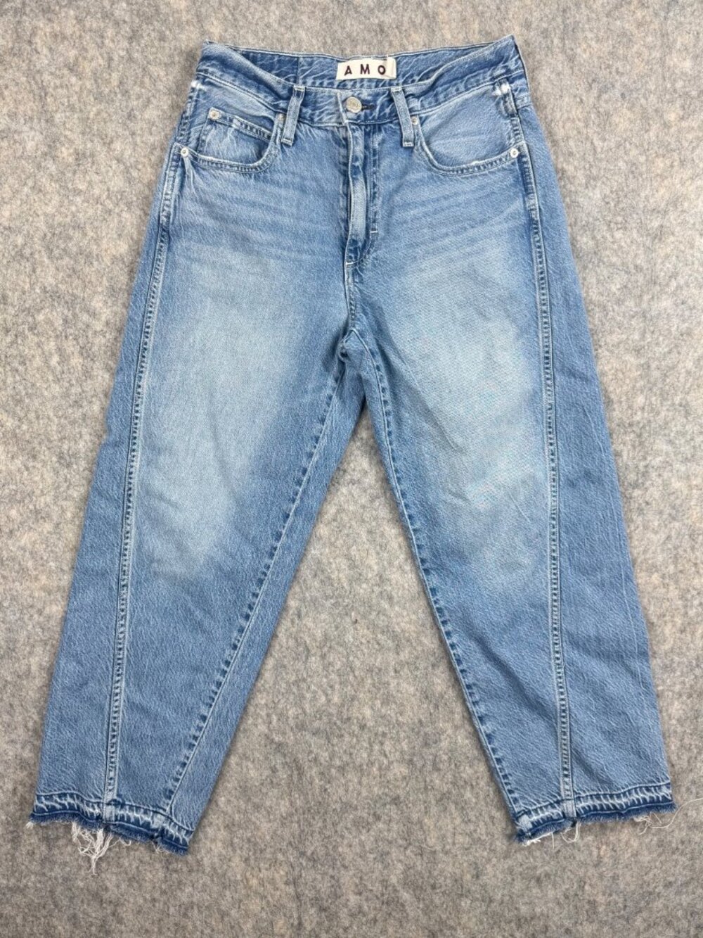 Amo Maria Jeans Sz 25 Light Wash Barrel Crop